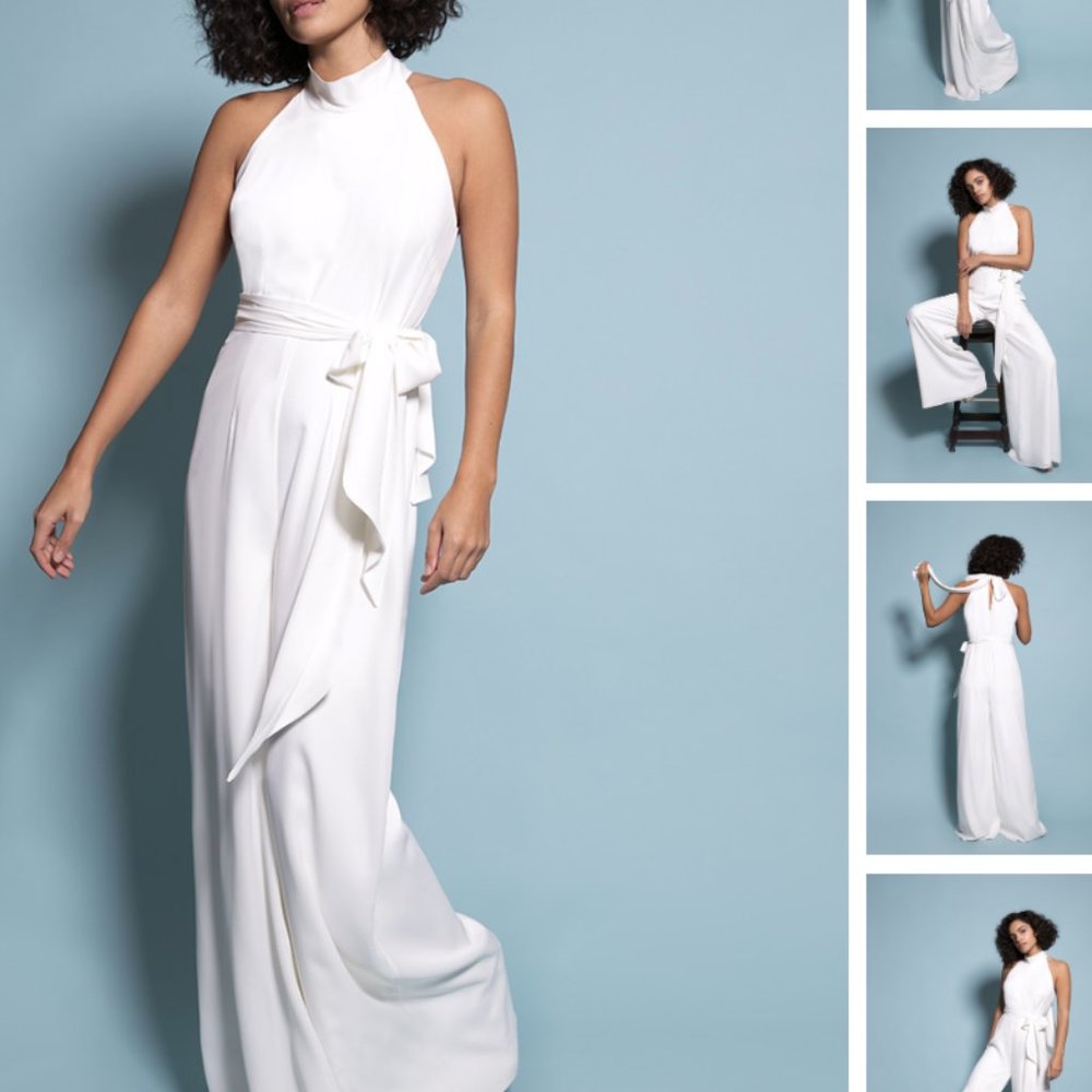 Rewritten Oslo White Flowy Jumpsuit